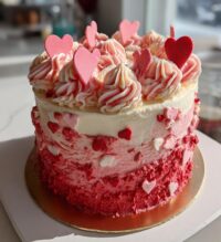 2 tier valentines cake