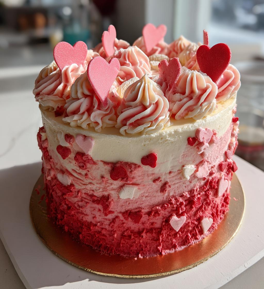 2 tier valentines cake