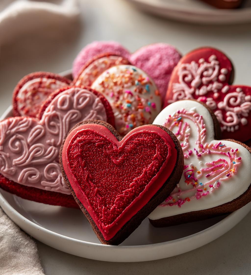 aesthetic valentines cookies