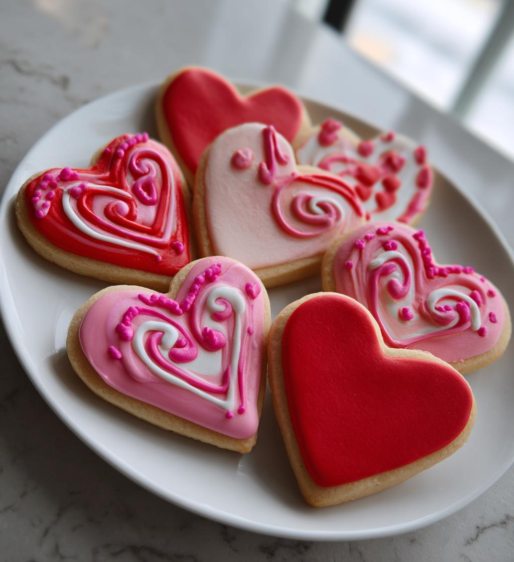 cute valentines cookies