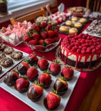 dessert table valentines day