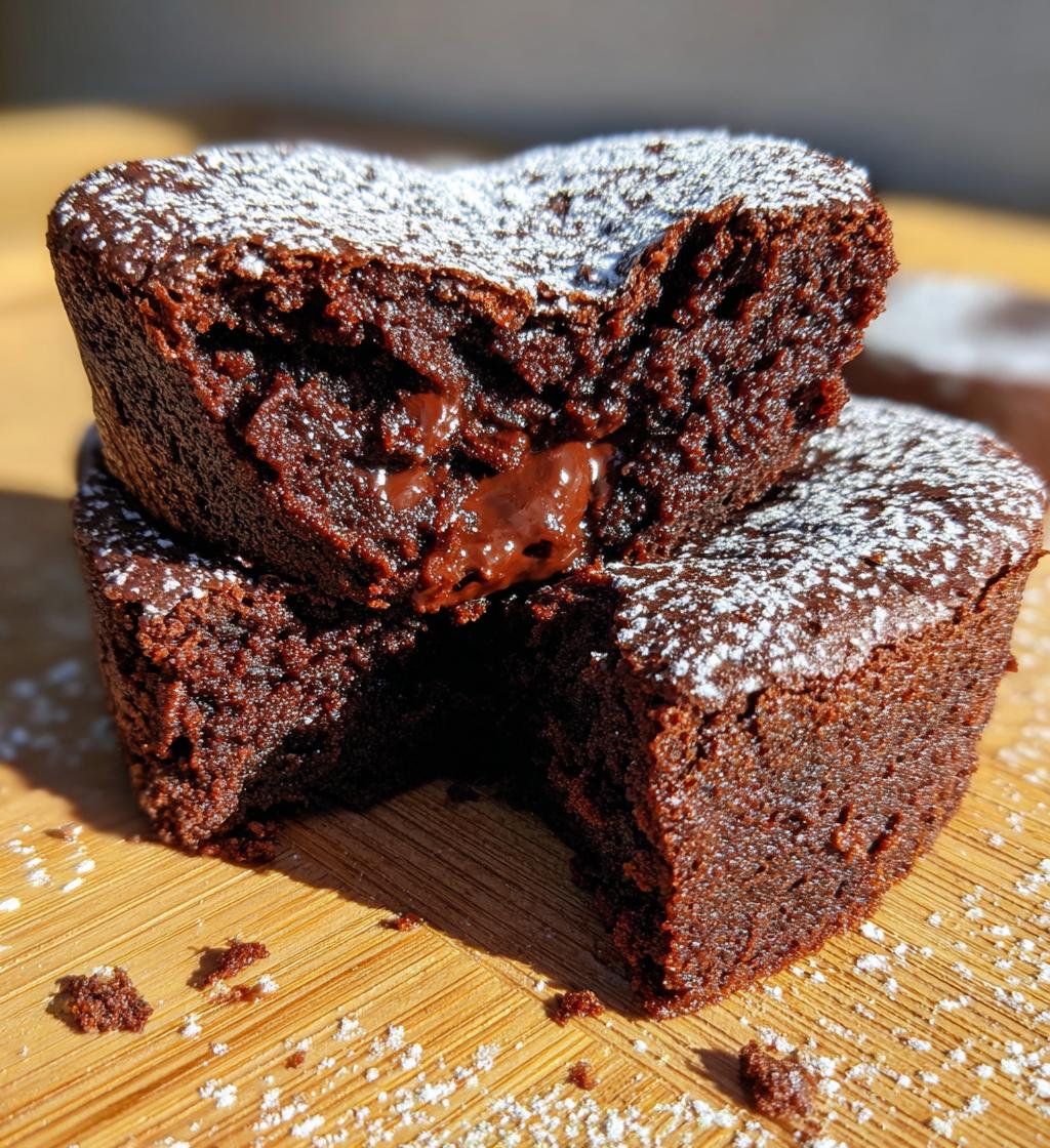 heart brownies valentines day