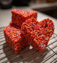 heart shaped rice crispy treats valentines day