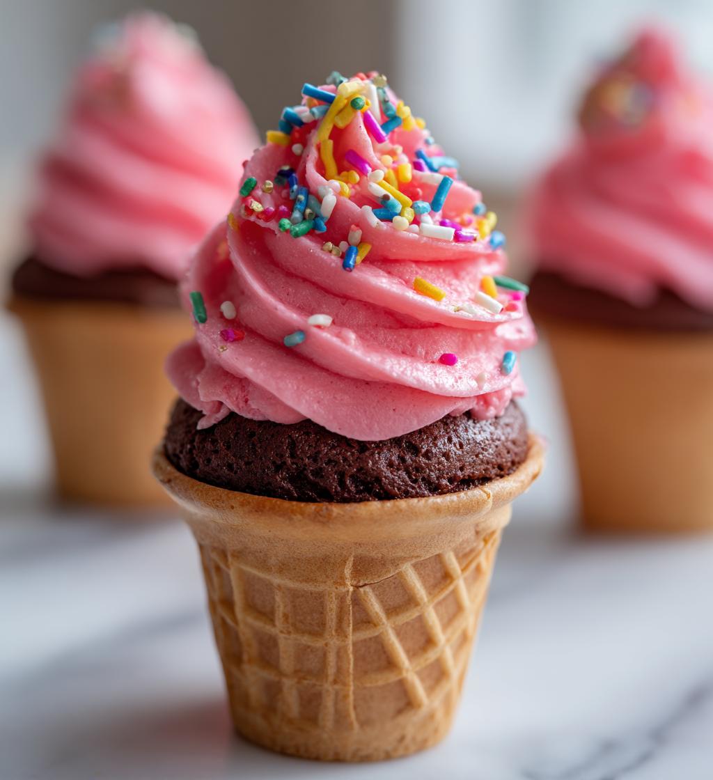 ice cream cone cupcakes valentines day