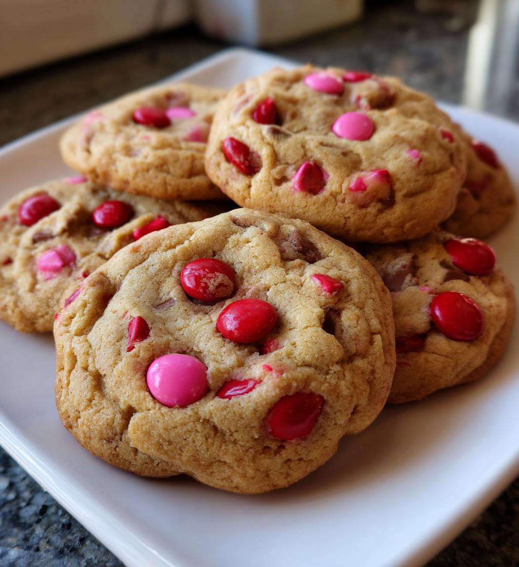 m&m cookies valentines