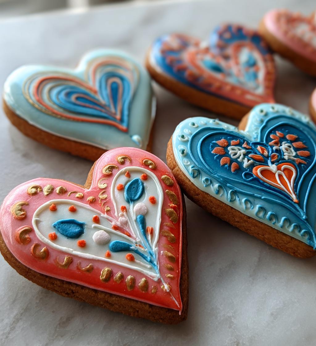 royal icing cookies valentines day