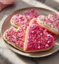 simple valentines cookies decorated