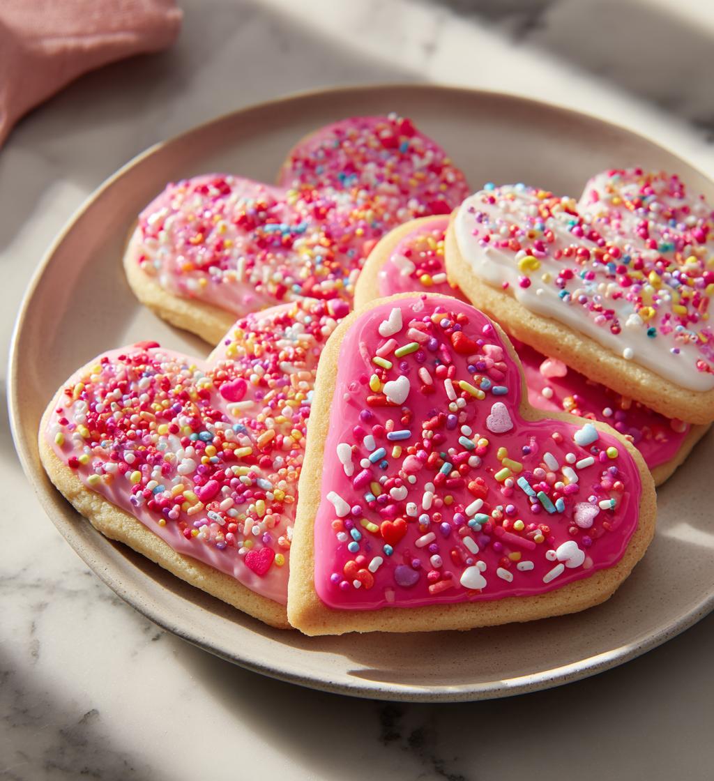 simple valentines cookies decorated