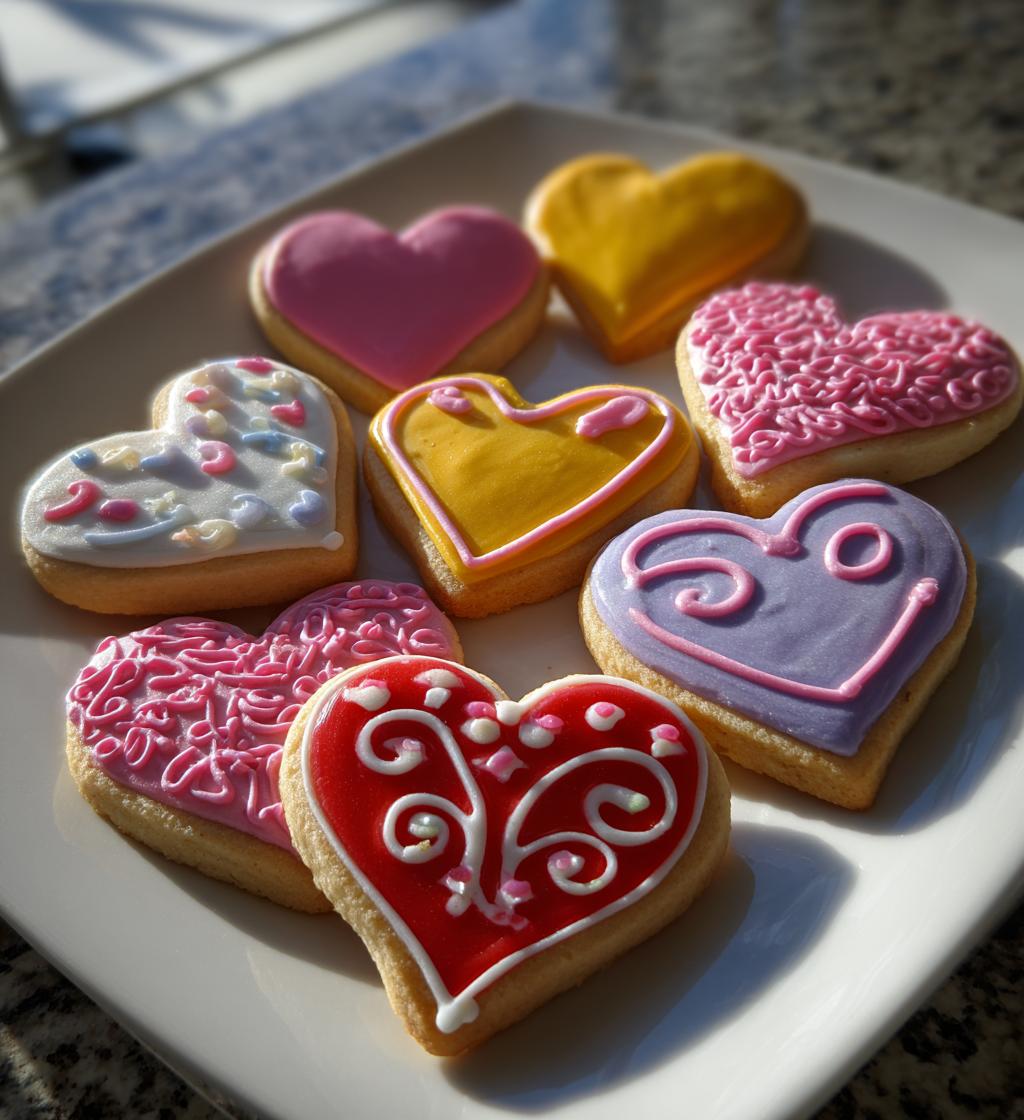 valentine heart cookies