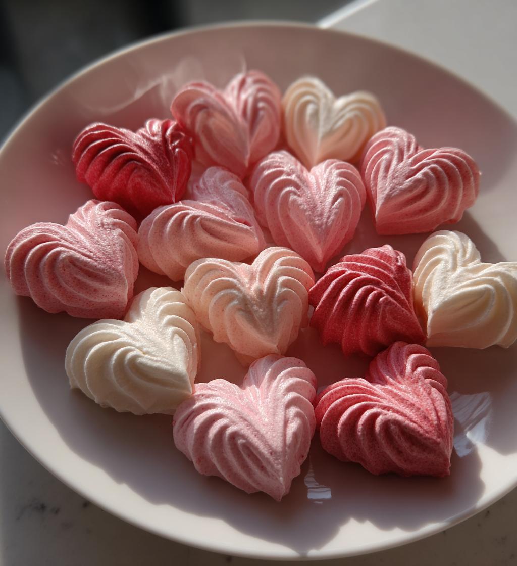 valentine meringue cookies