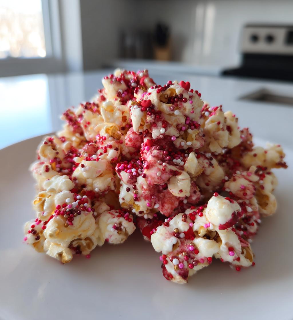 valentine popcorn treats