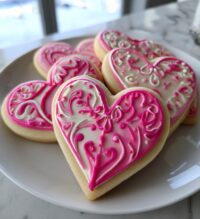 valentine royal icing cookies