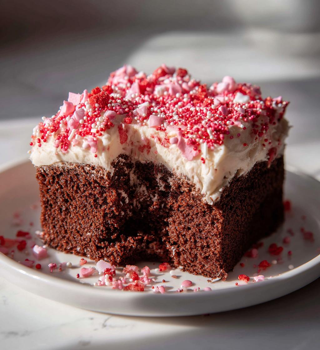 valentine sheet cake