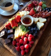 valentine themed charcuterie board