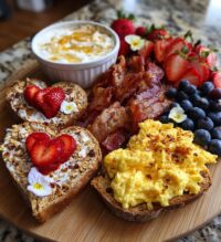 valentines breakfast charcuterie board