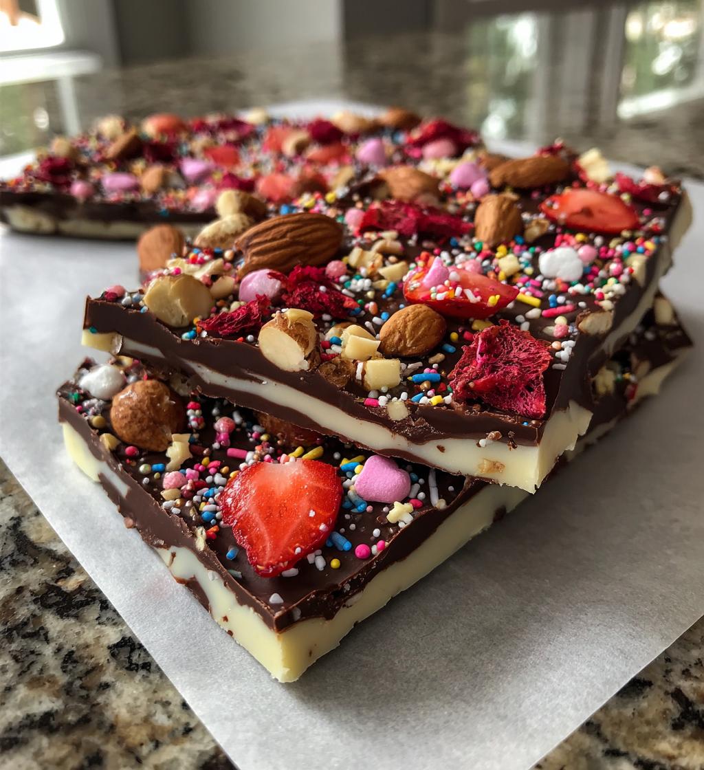 valentines chocolate bark