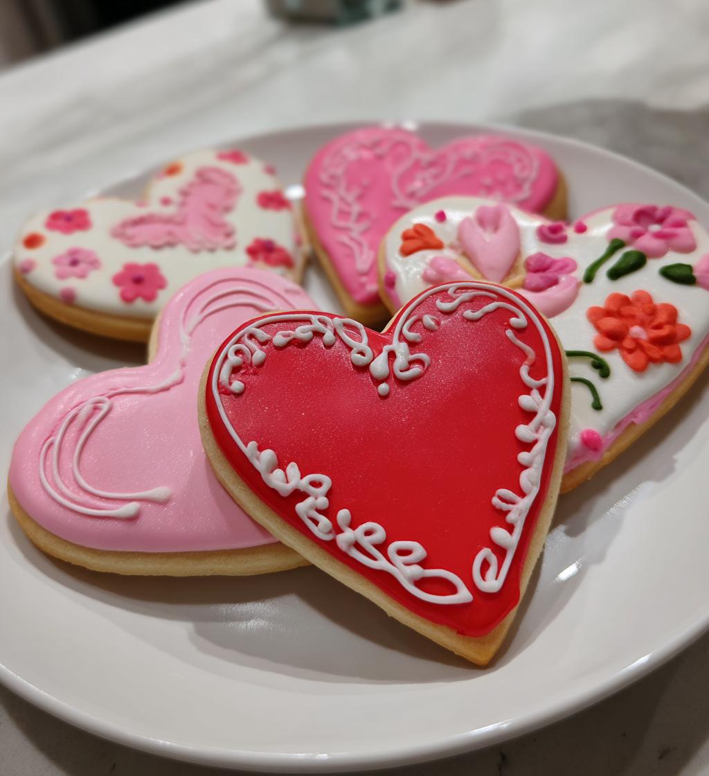 valentines cookies royal icing