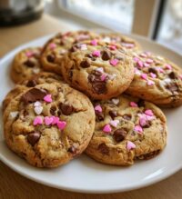 valentines day chocolate chip cookies