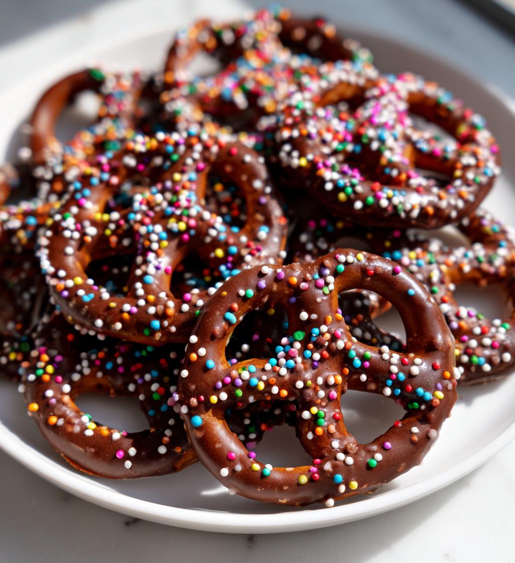 valentines day chocolate pretzels