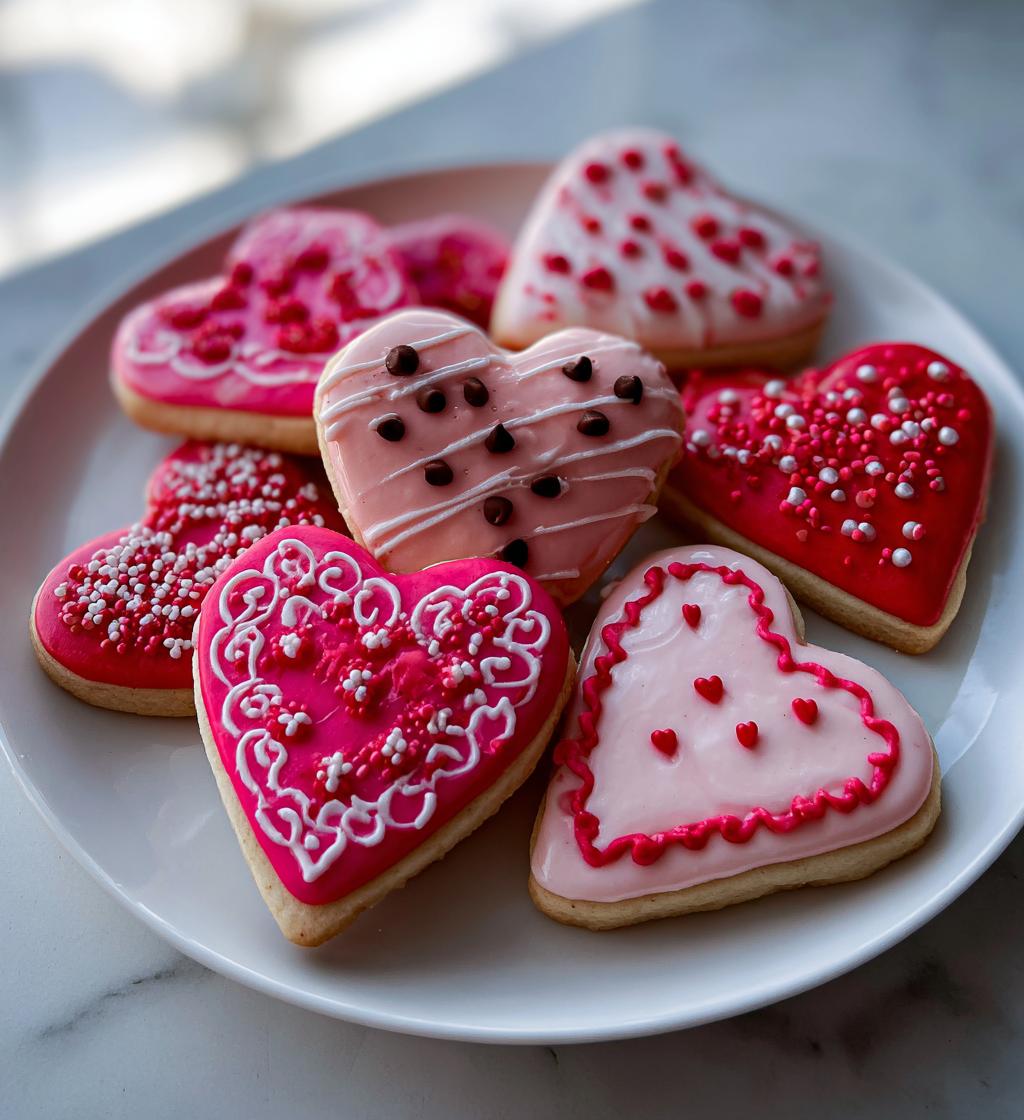 valentines day cookies aesthetic