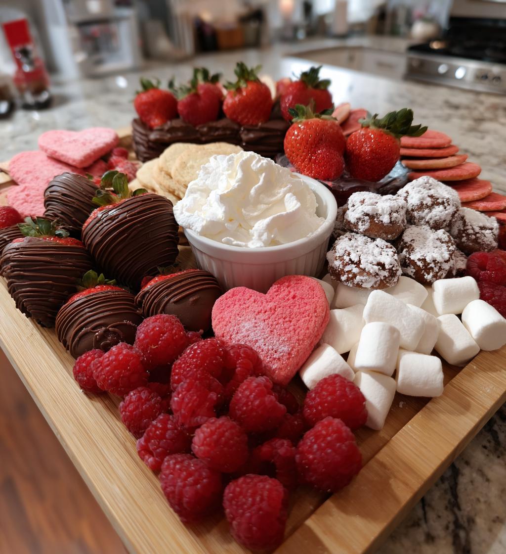 valentines day dessert charcuterie board