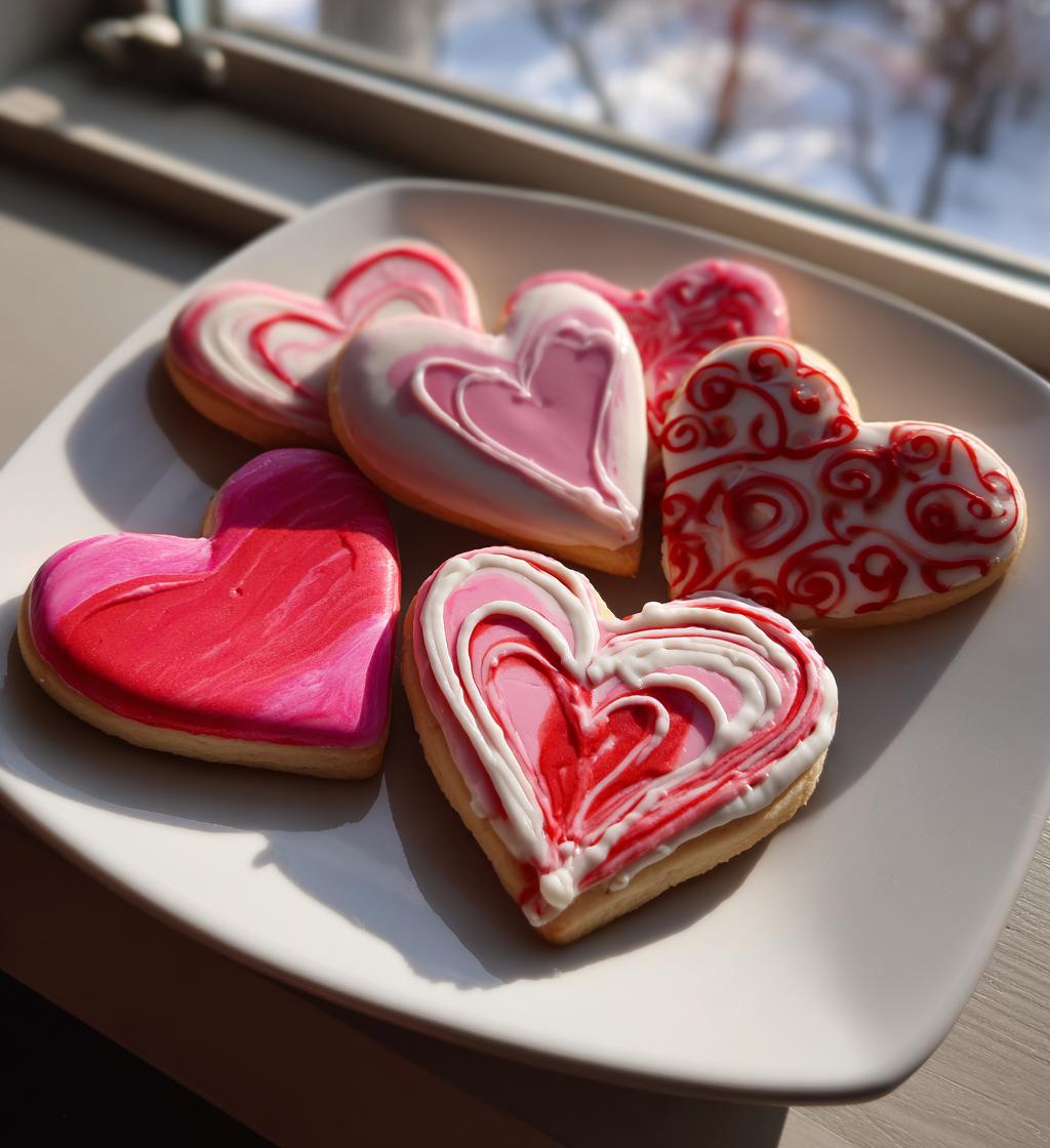 valentines day royal icing cookies