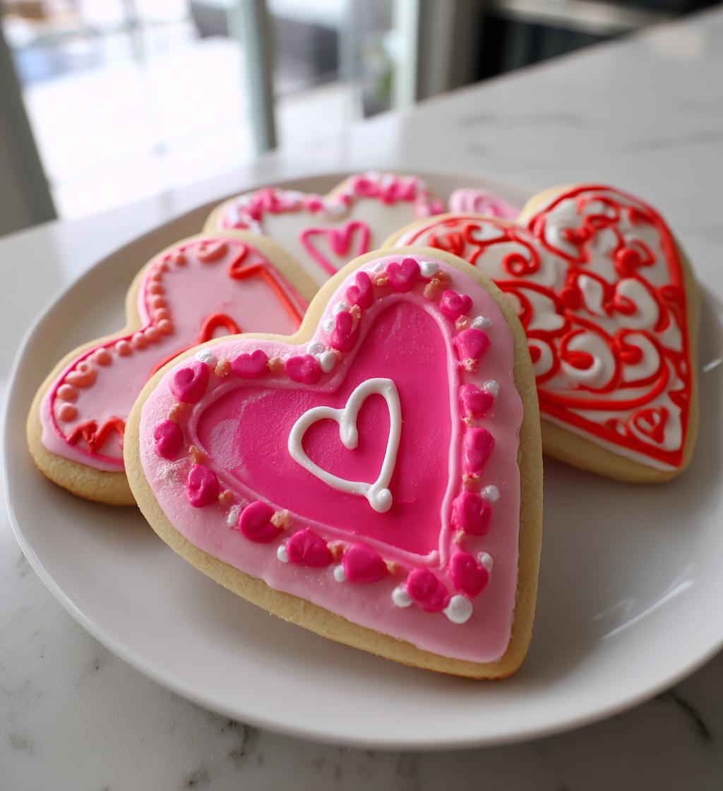 valentines day sugar cookies decorated