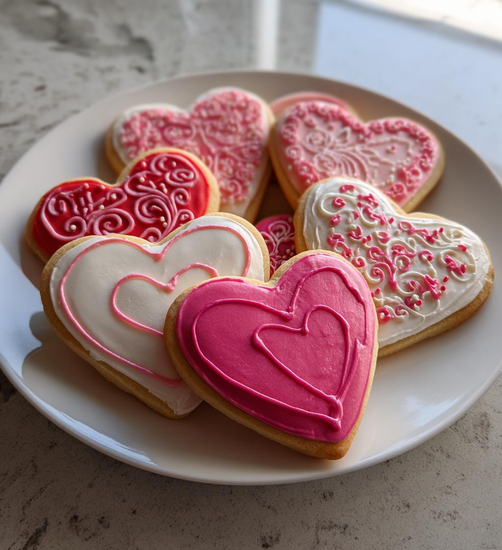 valentines day sugar cookies royal icing