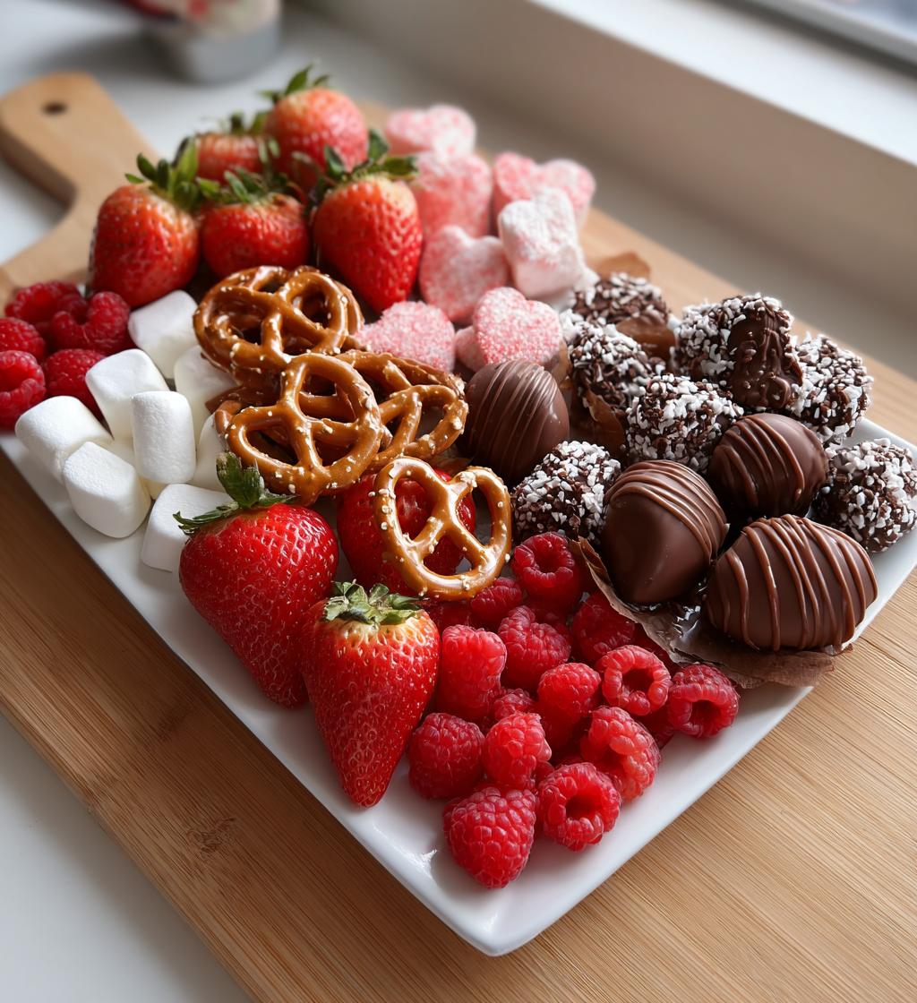 valentines day treat board