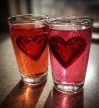 valentines drinking glasses